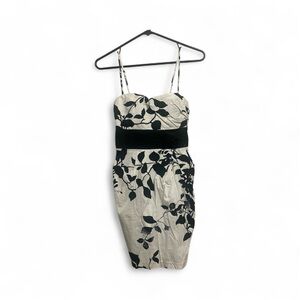 Speechless Black and White Leaf Print Mini Dress